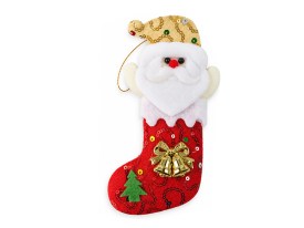 Adorno tela bota Papa Noel 